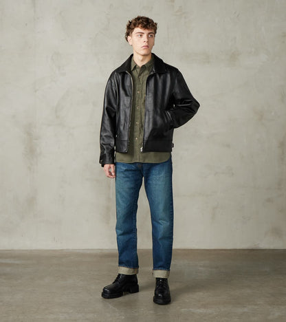 Lot. 802 Cossack Leather Jacket - Veg-Tan Horsehide - Black