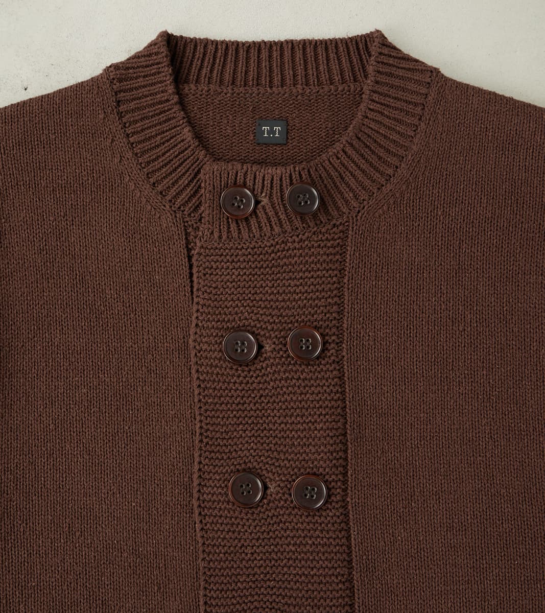Lot. 506 DB Cardigan - Silk Noil - Brown