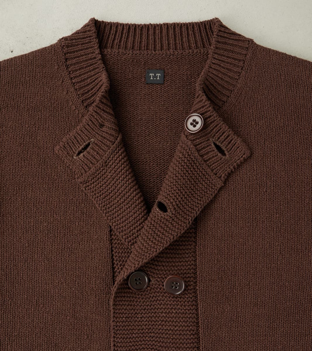Lot. 506 DB Cardigan - Silk Noil - Brown