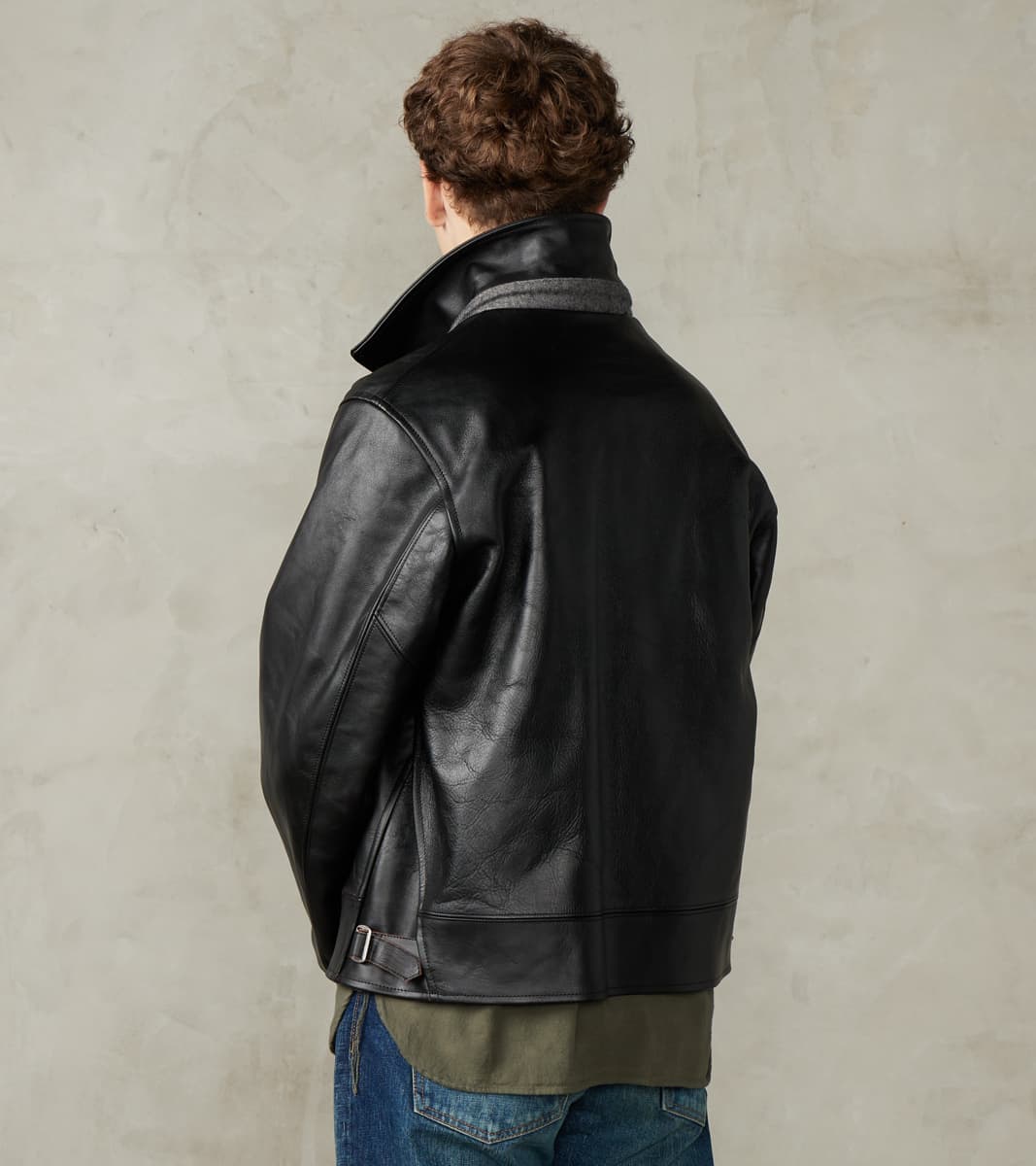 Lot. 802 Cossack Leather Jacket - Veg-Tan Horsehide - Black