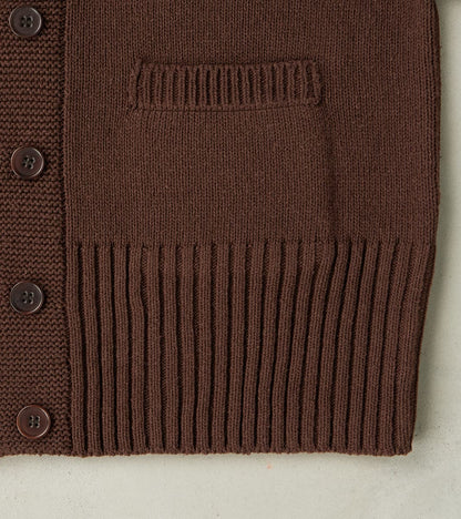 Lot. 506 DB Cardigan - Silk Noil - Brown