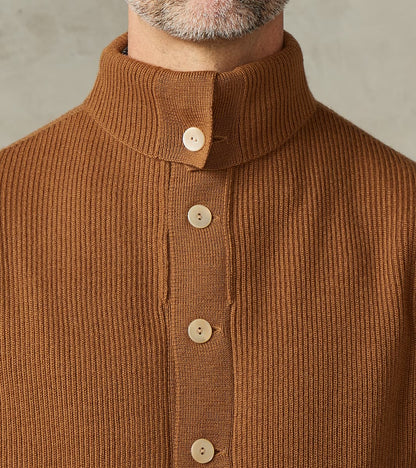 Lot. 521 Turtleneck Cardigan - Merino Lambswool - Camel