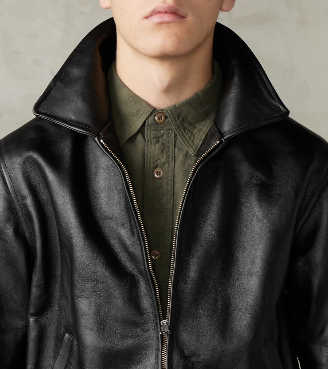 Lot. 802 Cossack Leather Jacket - Veg-Tan Horsehide - Black