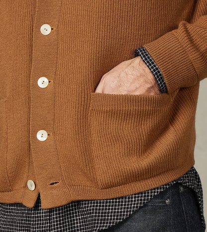 Lot. 521 Turtleneck Cardigan - Merino Lambswool - Camel