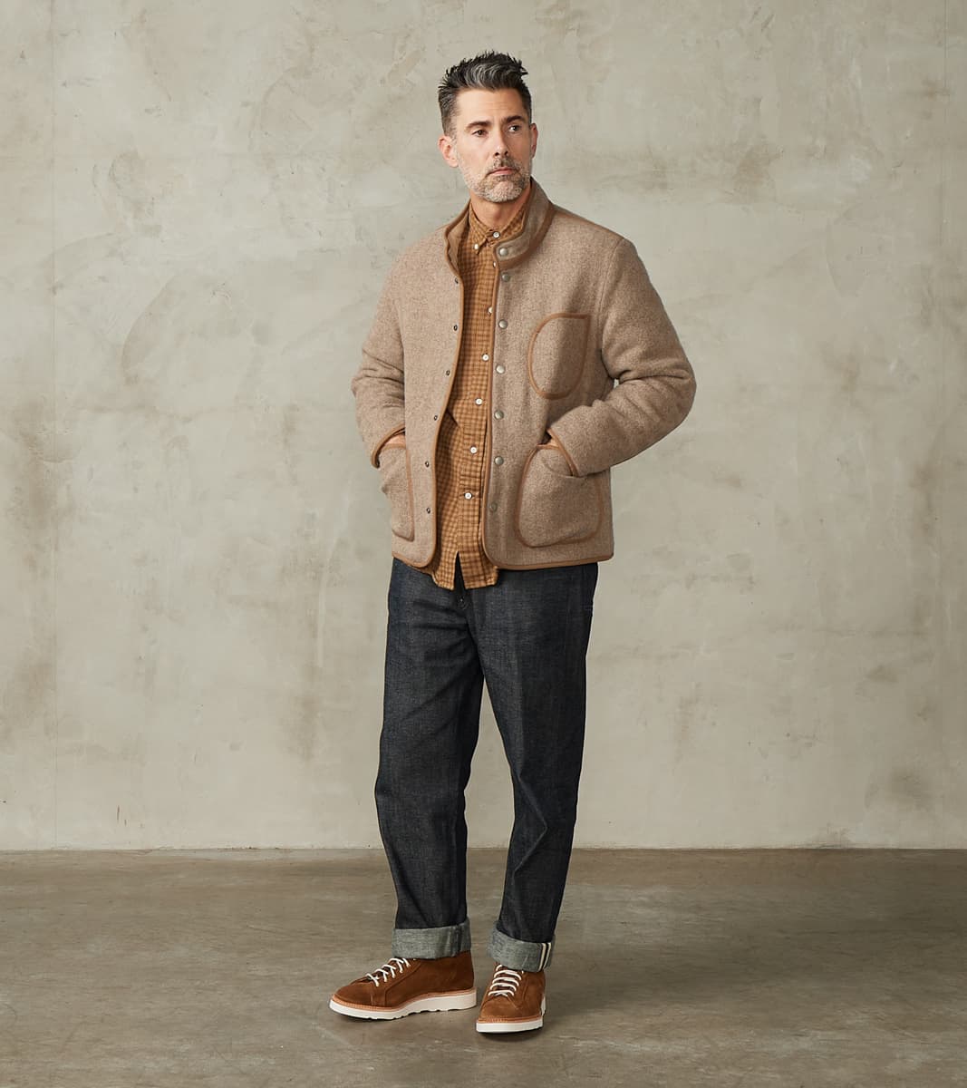 Taiga Takahashi T.T Lot. 323 Quilt Lining Blanket Jacket - Hopsack Woo…