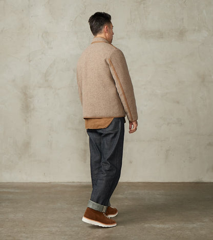 Lot. 323 Quilt Lining Blanket Jacket - Hopsack Wool - Undyed Beige