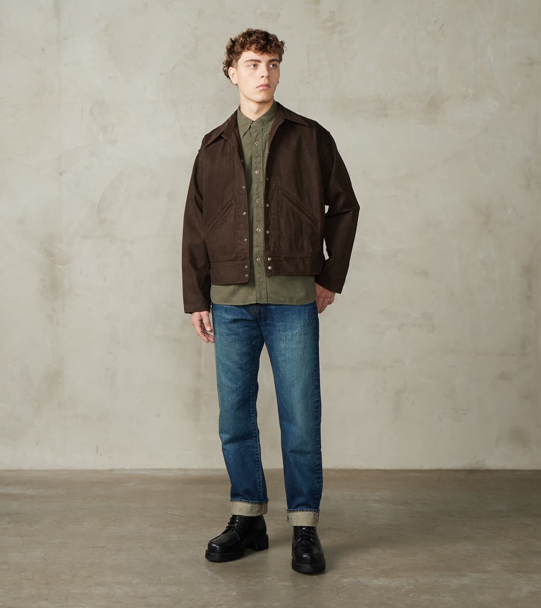 Lot. 324 USMD Convalescent Jacket - Chino Cloth - Mud Dyed Brown