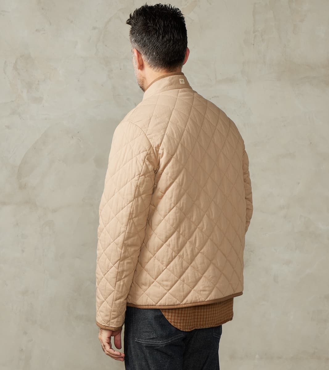 Lot. 323 Quilt Lining Blanket Jacket - Hopsack Wool - Undyed Beige