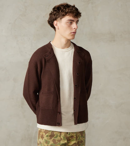 Taiga Takahashi T.T Lot. 506 DB Cardigan - Silk Noil - Brown