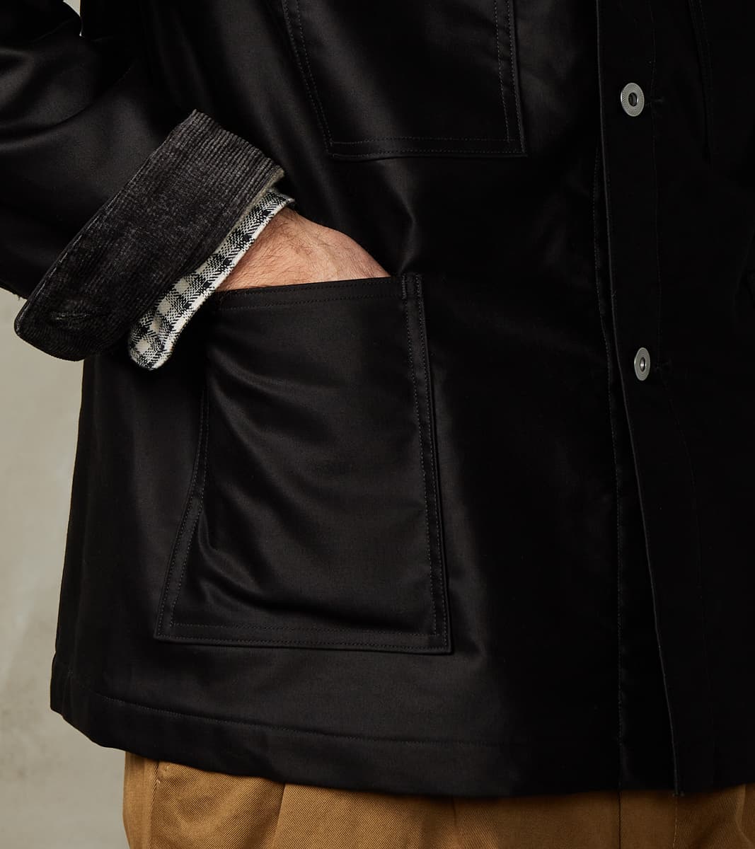 Lot. 304 Blanket Lining Coverall - Giza Moleskin - Black