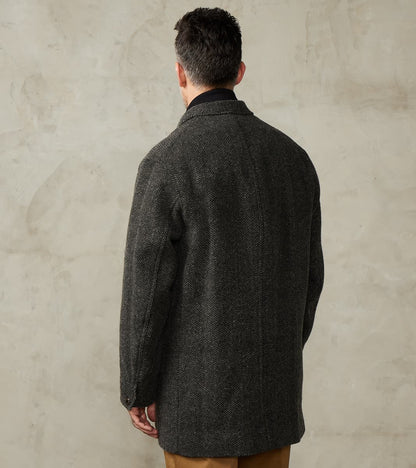 Lot. 405 Atelier Coat - Herringbone Tweed - Sumi Dyed Black