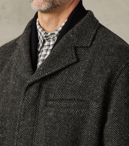 Lot. 405 Atelier Coat - Herringbone Tweed - Sumi Dyed Black
