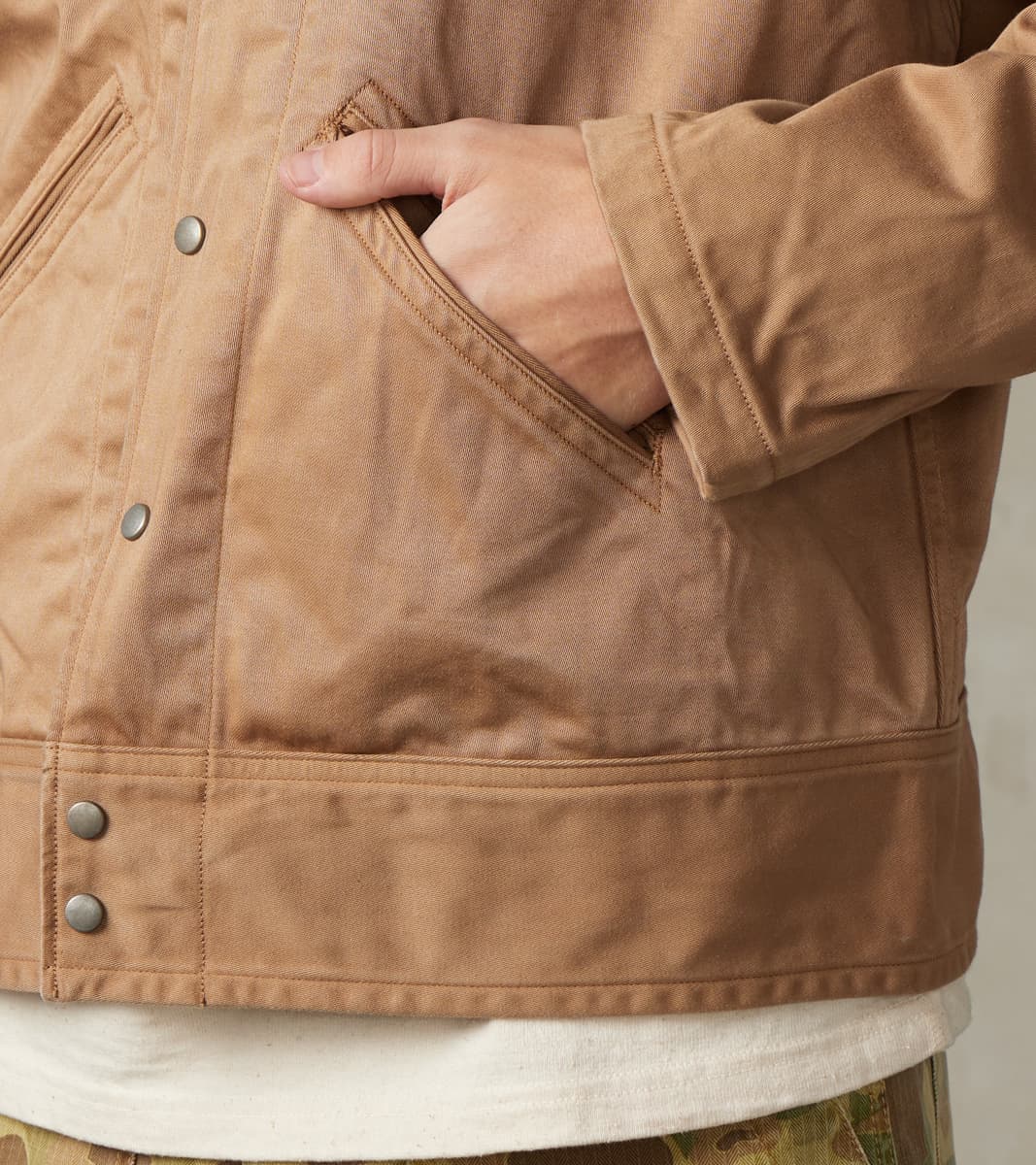 Lot. 324 USMD Convalescent Jacket - Chino Cloth - Natural Dyed Beige