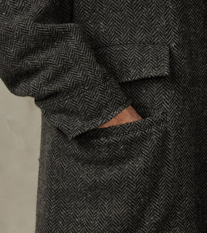 Lot. 405 Atelier Coat - Herringbone Tweed - Sumi Dyed Black