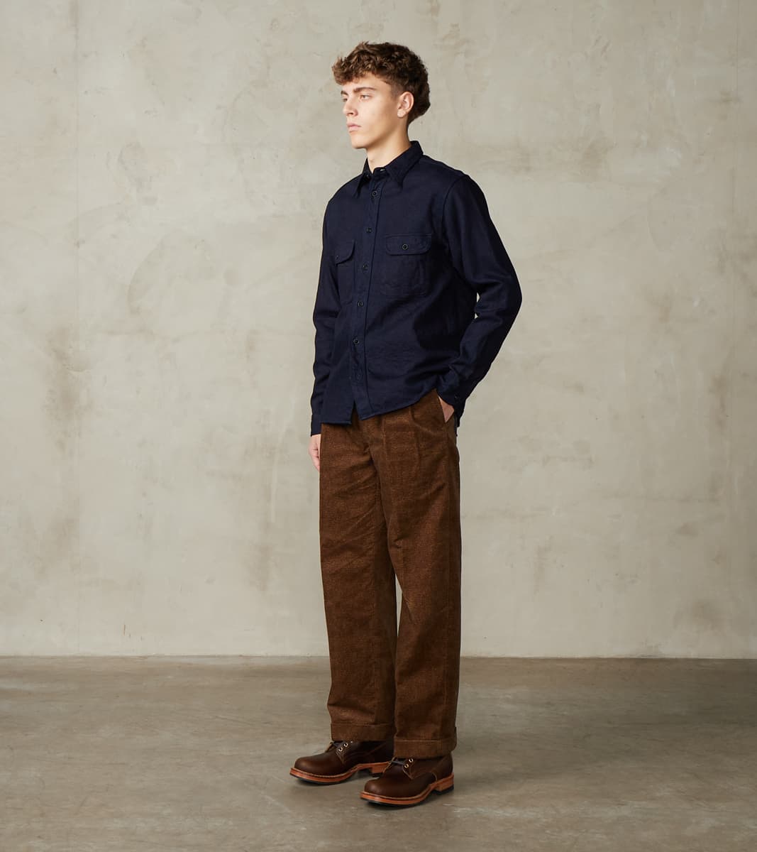 Lot. 201 Work Trousers - Tweeduroy - Melange Brown