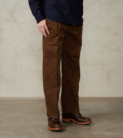 Taiga Takahashi T.T Lot. 201 Work Trousers - Tweeduroy - Melange Brown