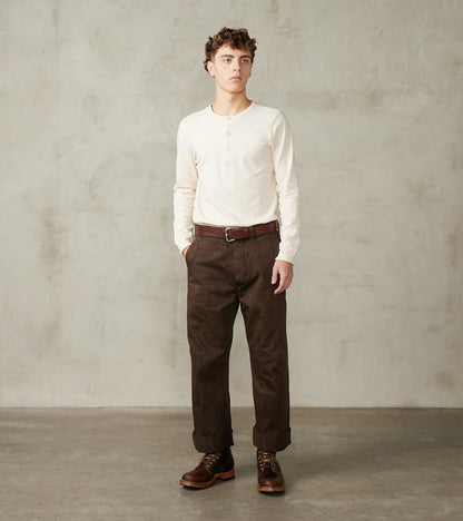 Lot. 202 Engineer Trousers - Chino Cloth - Mud Dyed Brown