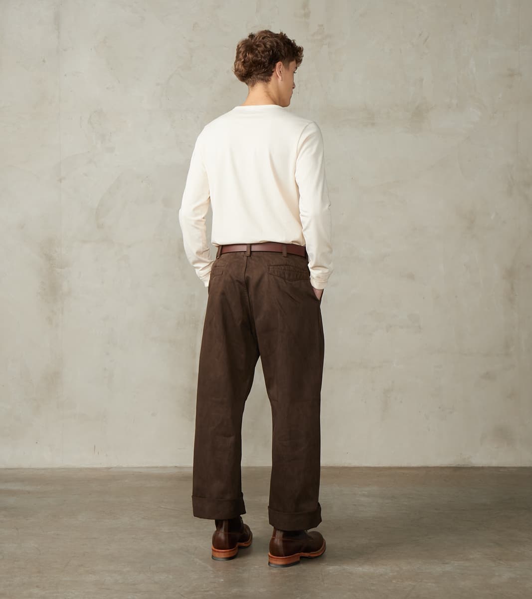 Lot. 202 Engineer Trousers - Chino Cloth - Mud Dyed Brown