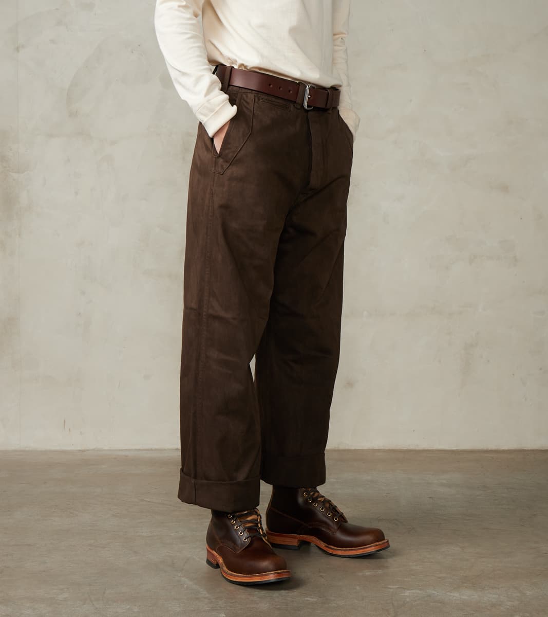 Taiga Takahashi T.T Lot. 202 Engineer Trousers - Chino Cloth - Mud Dye…