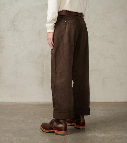 Lot. 202 Engineer Trousers - Chino Cloth - Mud Dyed Brown