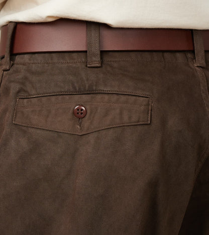 Lot. 202 Engineer Trousers - Chino Cloth - Mud Dyed Brown