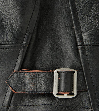 Lot. 802 Cossack Leather Jacket - Veg-Tan Horsehide - Black