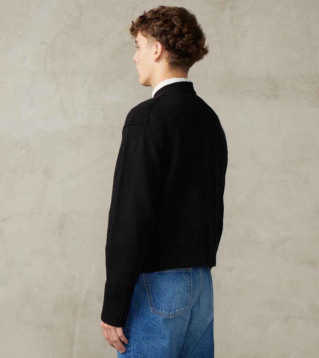 Taiga Takahashi T.T Lot. 506 DB Cardigan - Silk Noil - Black