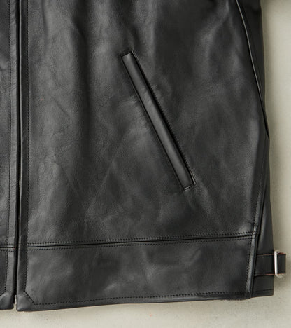 Lot. 802 Cossack Leather Jacket - Veg-Tan Horsehide - Black