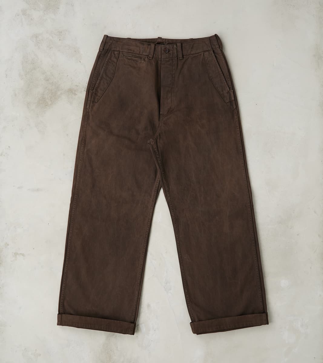 Taiga Takahashi T.T Lot. 202 Engineer Trousers - Chino Cloth - Mud Dye…
