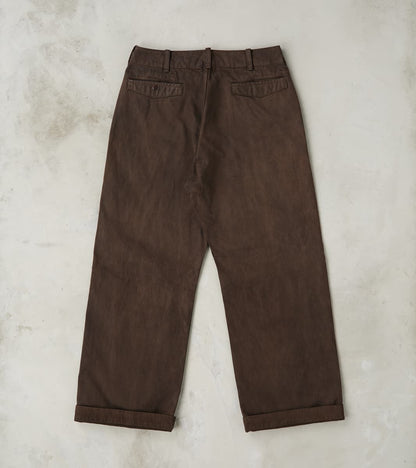 Lot. 202 Engineer Trousers - Chino Cloth - Mud Dyed Brown