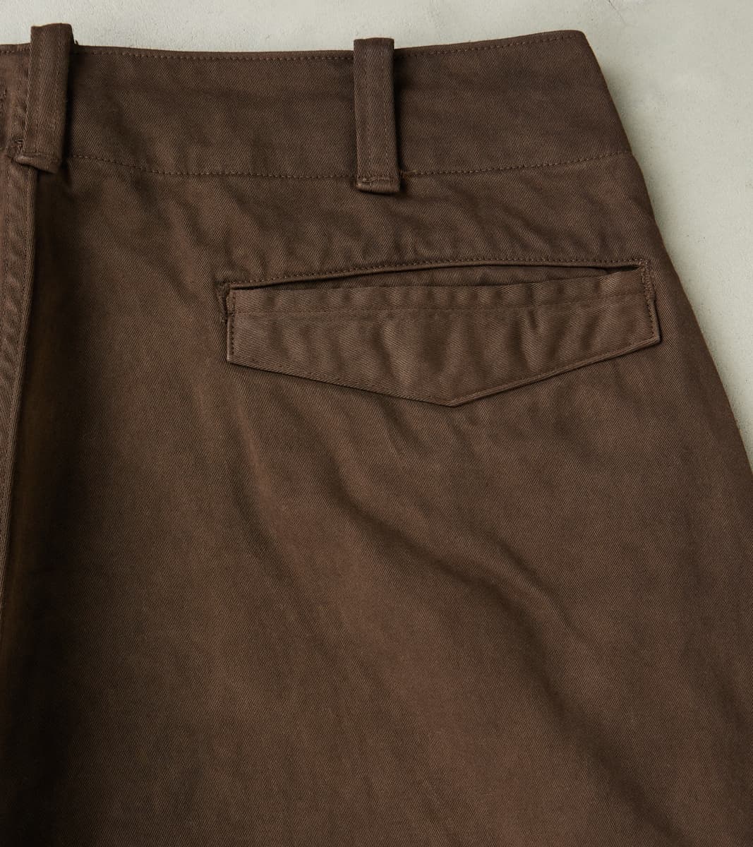 Lot. 202 Engineer Trousers - Chino Cloth - Mud Dyed Brown