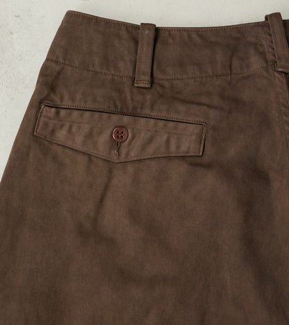 Lot. 202 Engineer Trousers - Chino Cloth - Mud Dyed Brown