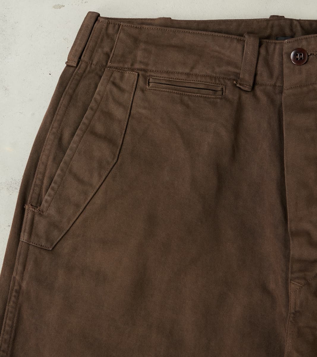 Lot. 202 Engineer Trousers - Chino Cloth - Mud Dyed Brown