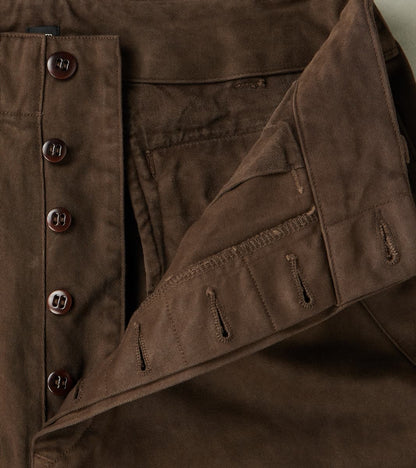 Lot. 202 Engineer Trousers - Chino Cloth - Mud Dyed Brown