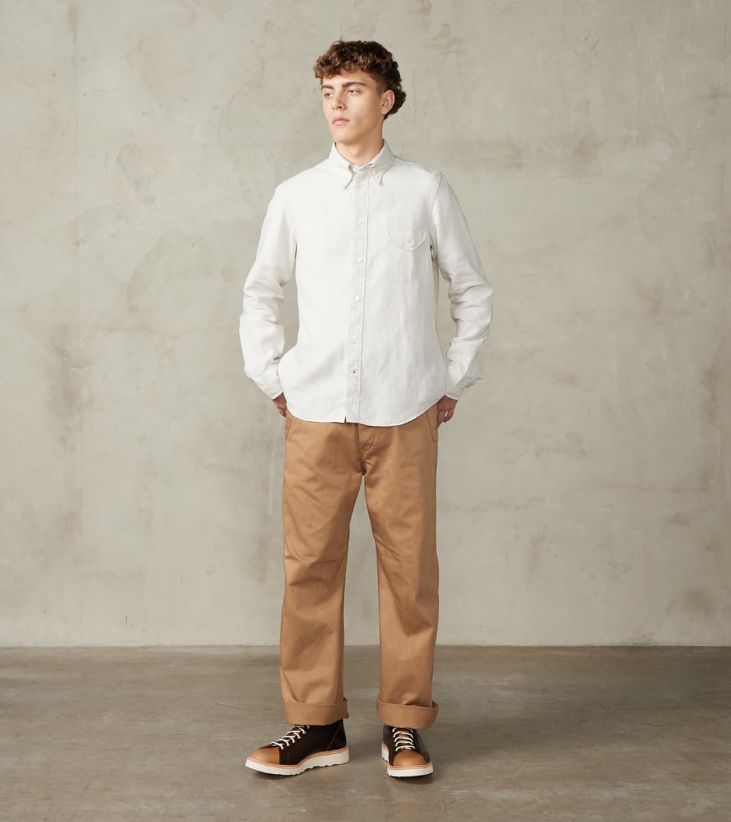 Lot. 202 Engineer Trousers - Chino Cloth - Natural Dyed Beige