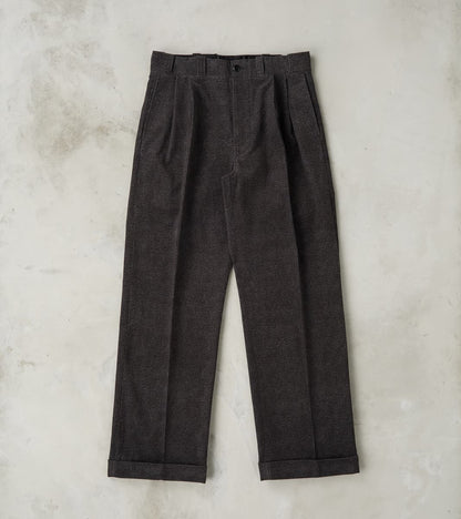 Taiga Takahashi T.T Lot. 201 Work Trousers - Tweeduroy - Melange Charo…
