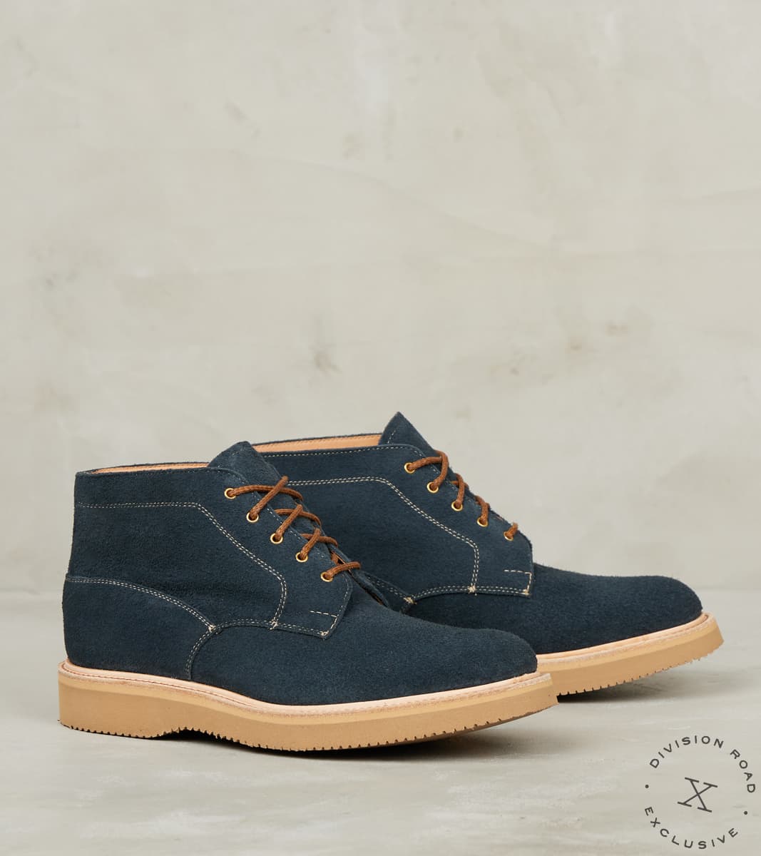 Tricker's x Division Road Monty Chukka - 4497 - Vibram 2060 - CF Stead Indigo Des…