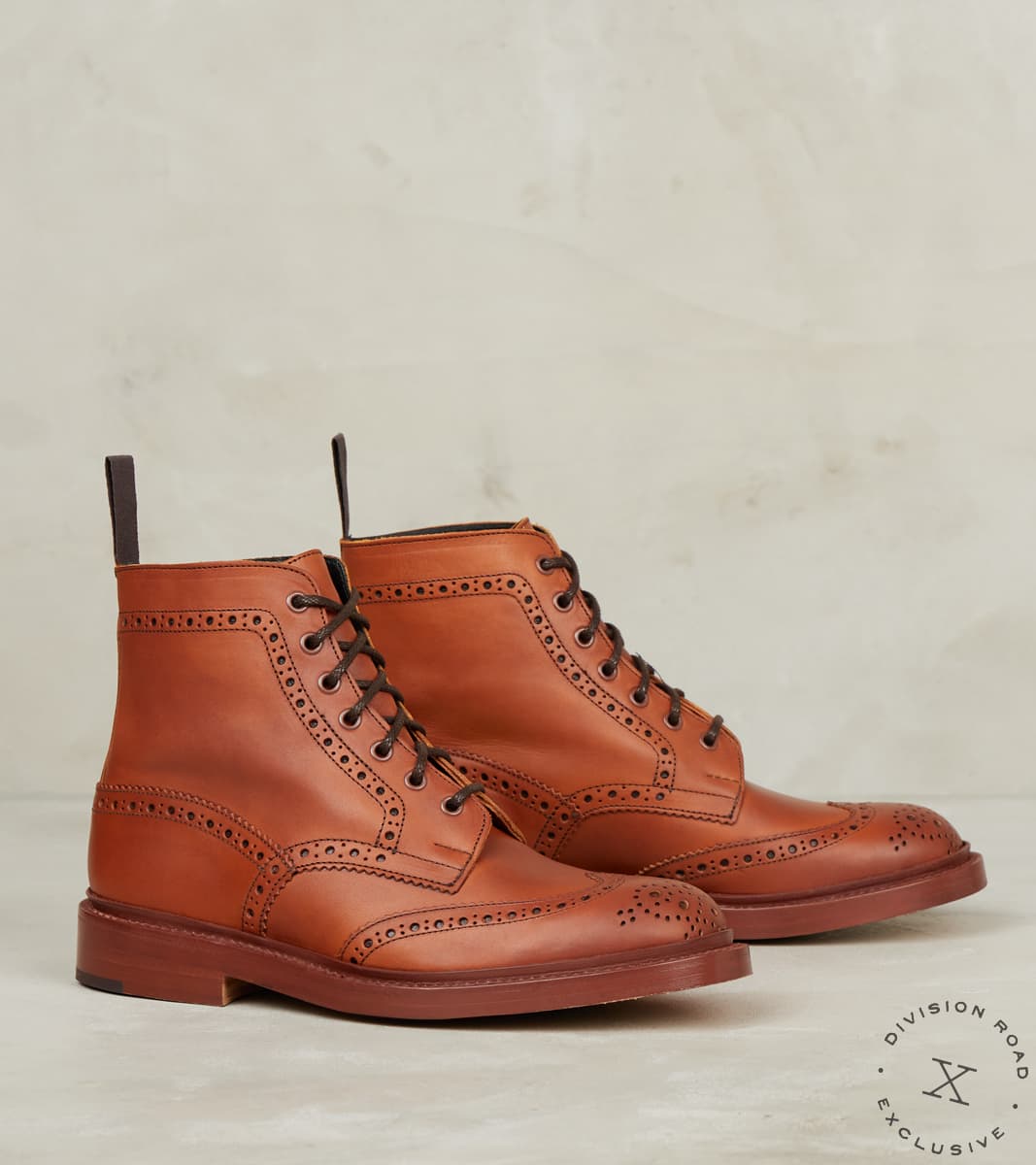 Tricker's x Division Road Stow Boot - 4497 - Leather - Tempesti Ambra Elbamatt Li…