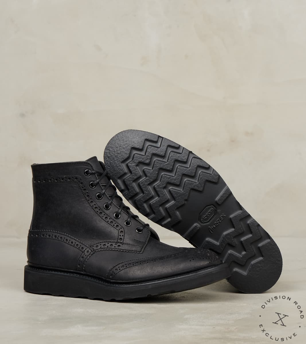 Tricker's x DR Stow Boot - 4497 - Vibram Morflex - Badalassi Nero