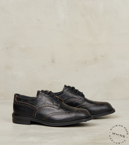 Tricker's x DR WMNs Anne Brogue City Derby Horween Black Floral