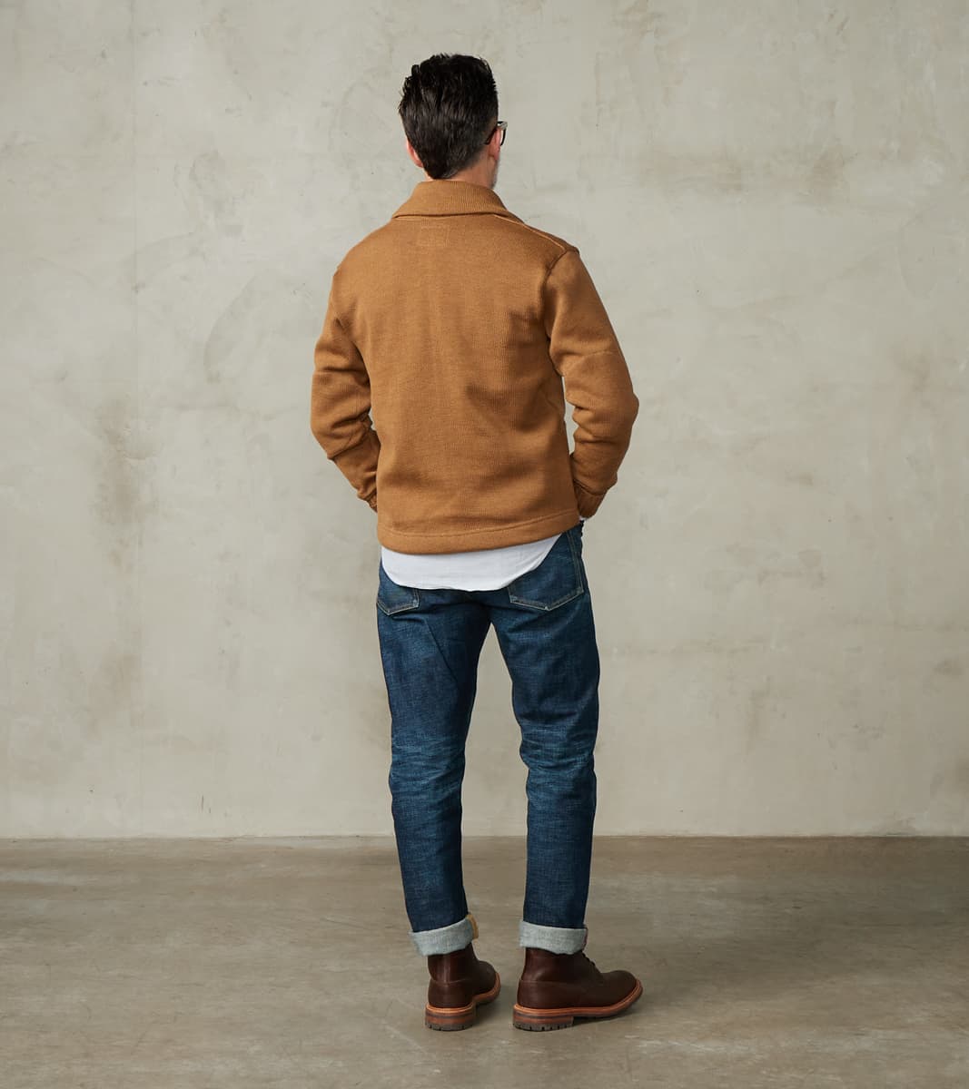 Shawl Cardigan - Dark Tan