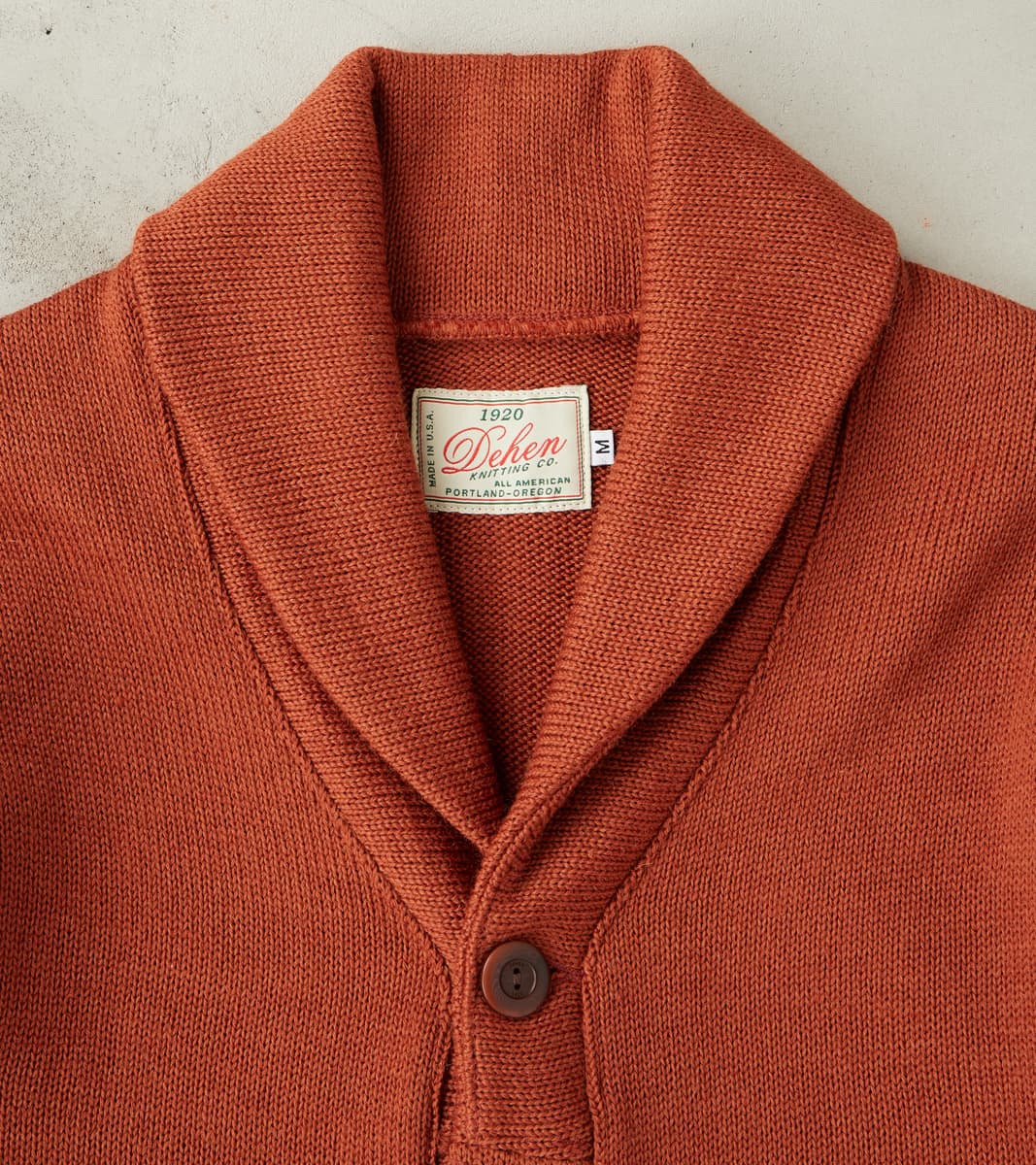 Shawl Cardigan - Burnt Orange