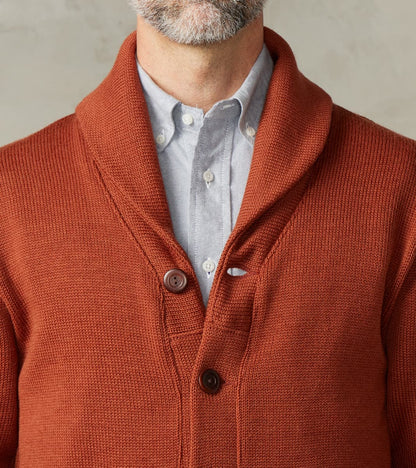 Shawl Cardigan - Burnt Orange