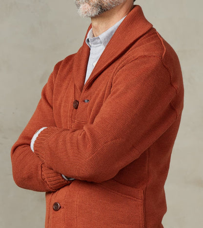 Shawl Cardigan - Burnt Orange