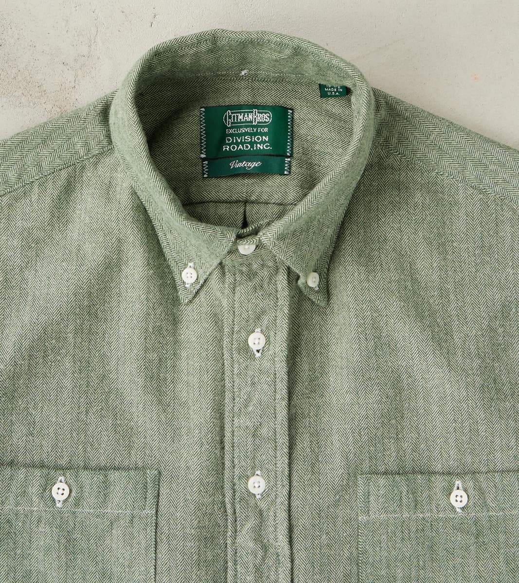 Shetland Herringbone Flannel - Basil