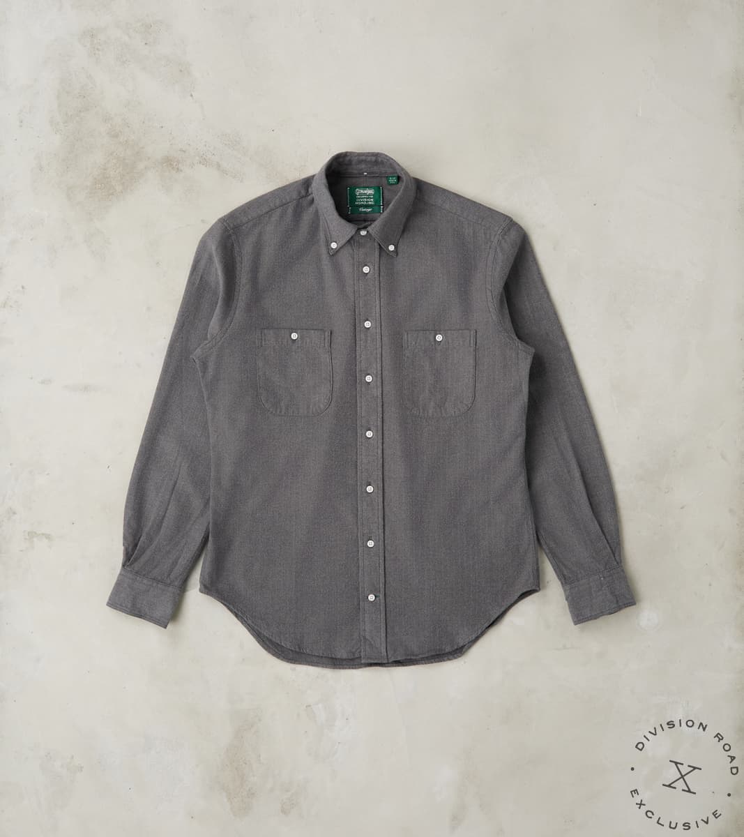 Gitman Vintage x Division Road Shetland Herringbone Flannel - Grey