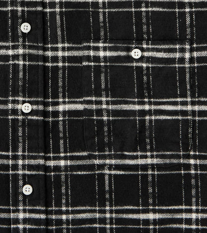 Japanese Slubbed Twill Check - Black