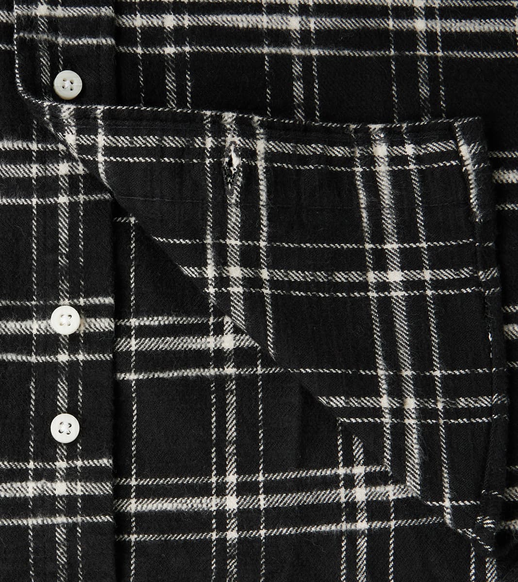 Japanese Slubbed Twill Check - Black