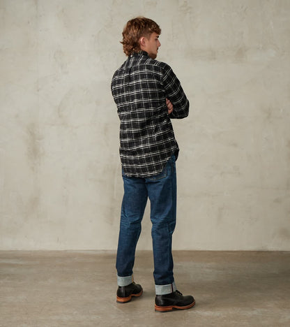 Japanese Slubbed Twill Check - Black