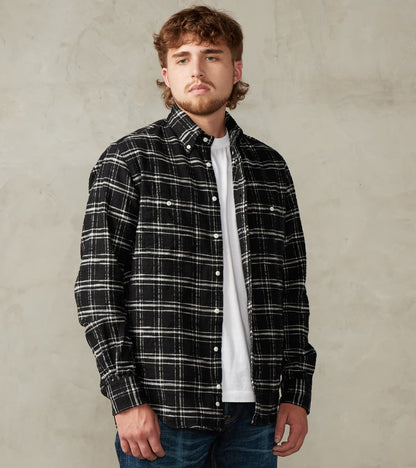 Japanese Slubbed Twill Check - Black